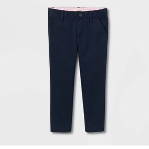 Cat & Jack Toddler Girls Skinny Fit Navy Blue School Uniform Pants